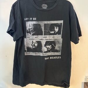 Vintage 2011 The Beatles Black Graphic T-Shirt Adult Large